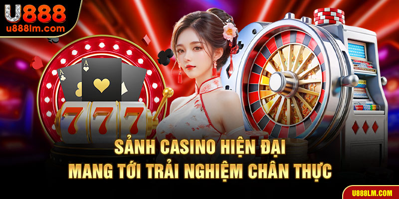 Sảnh casino hiện đại mang tới trải nghiệm chân thực